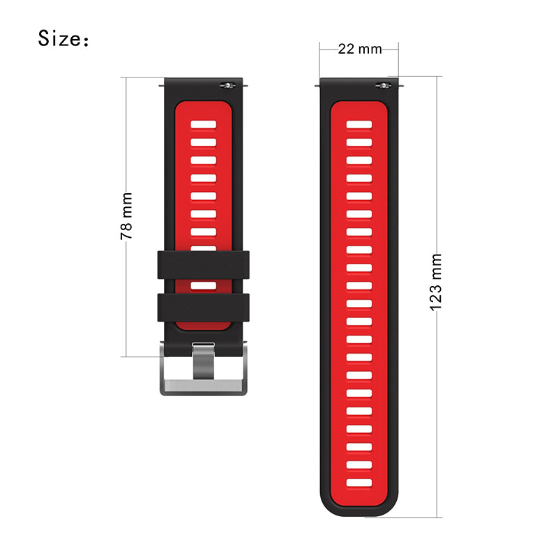For Huawei Watch GT 3 (46mm) Dual Color 22mm Silicone Watch Strap Replacement Wrist Band For Huawei Watch GT 3 (46mm) Dual Color 22mm Silicone Watch Strap Replacement Wrist Band
